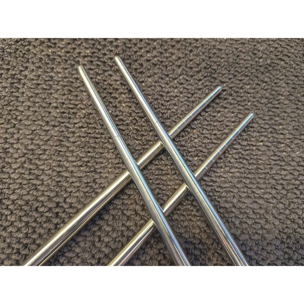 Stainless Steel Reusable Chopsticks Set Mint Green Pink 2 Pairs